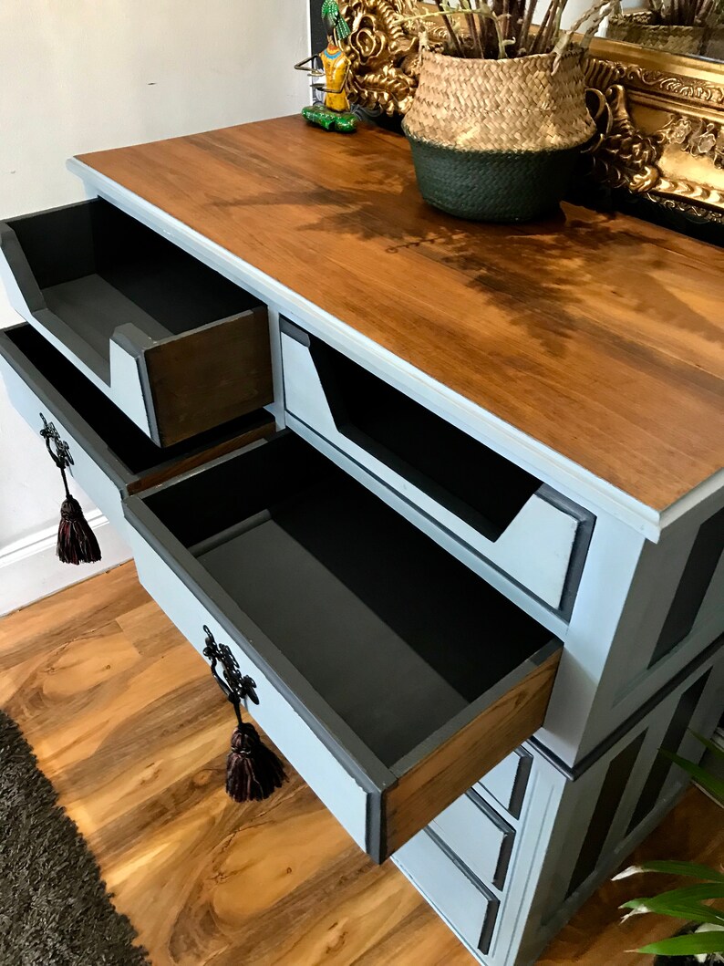 Vintage Chest of Drawers TV Unit Fits Xbox & SKY Box Shabby Chic Looks