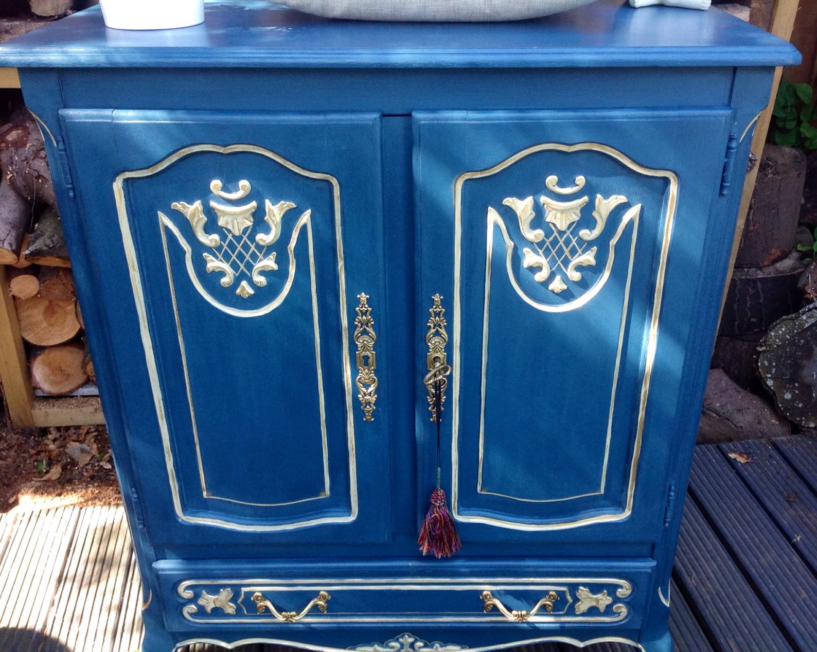 SOLD stunning Carved French Shabby Chic Sideboard Cupboard Etsy UK
