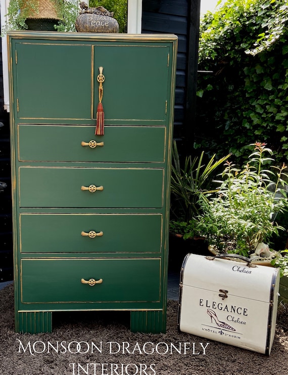 vintage tallboy chest of drawers