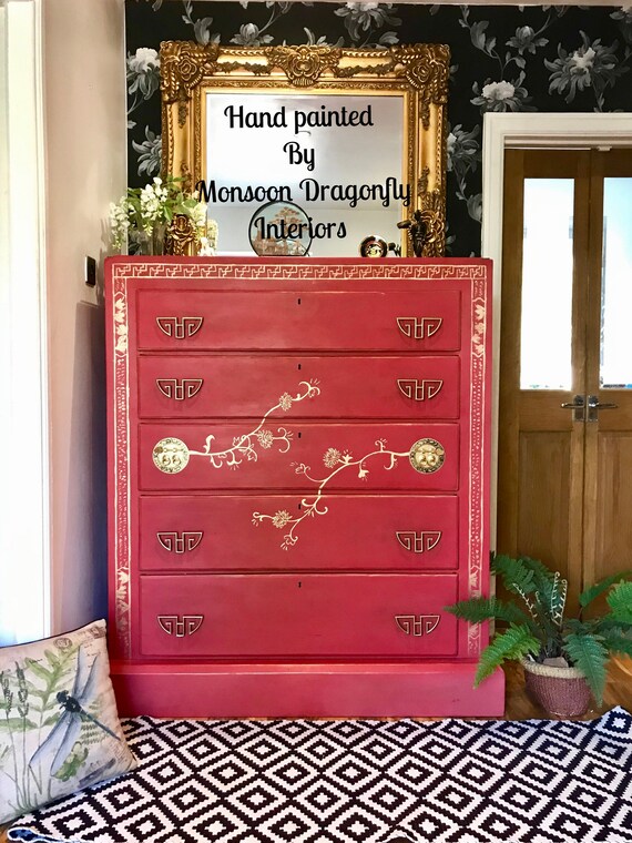 Oriental style chest of drawers discount