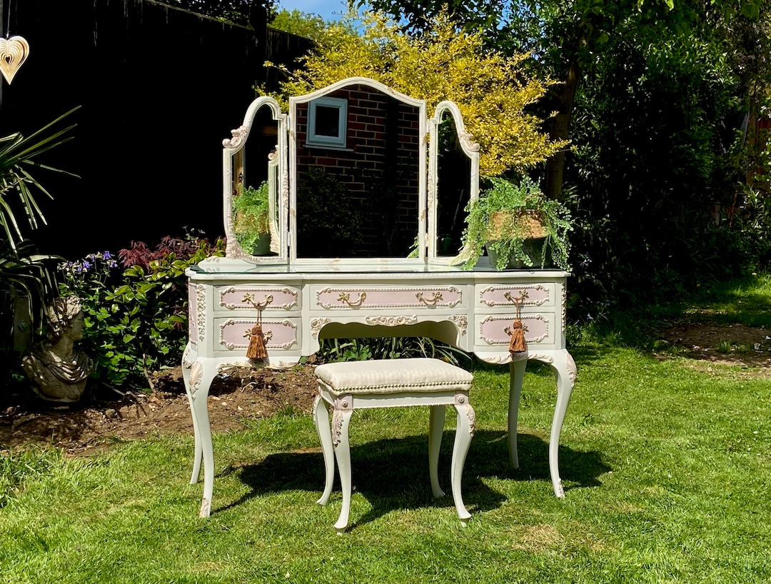 Vintage French Louis Style Olympus Antoinette Dressingtable Mirror
