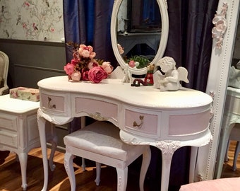 Vintage French Louis Style Olympus Antoinette Dressing Table ,Mirror &Stool Sold