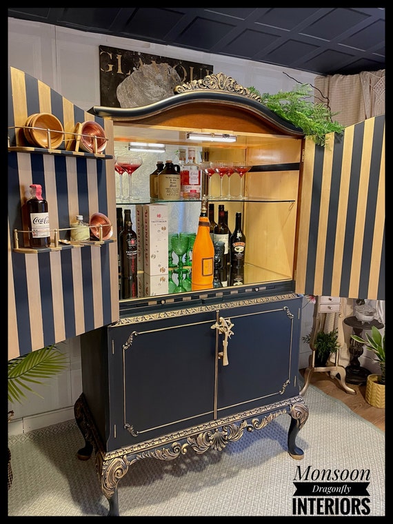 Now Sold Vintage Funky Drinks Cocktail Gin Bar Cabinet Cupboard