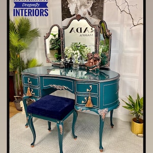 Teal dressing table deals