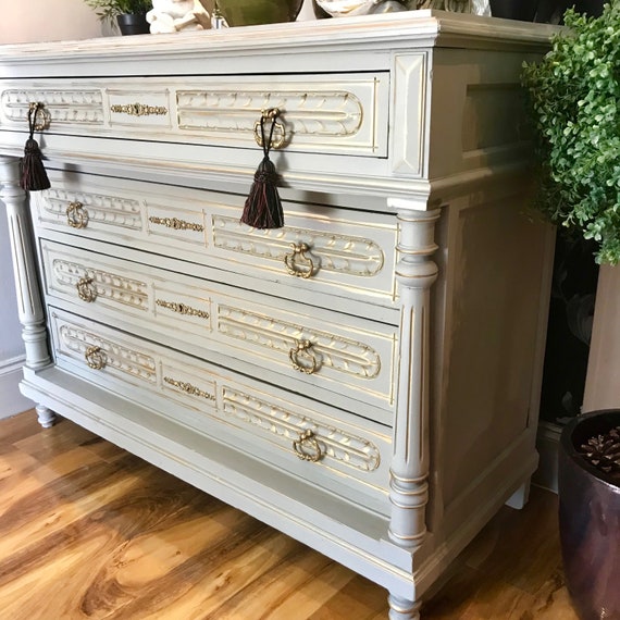 Sold Vintage French Victorian Carved Chest Of Drawers Annie Etsy