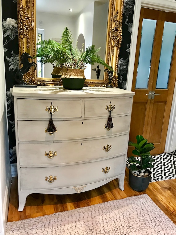 Victorian bow fronted chest of drawers deals