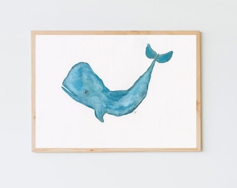 Nursery Print | Whale Decor | Nursery Print | Nursery Whale Art | Coastal Decor | Ocean Art | Printable Decor