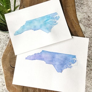 Hand-painted Watercolor State with Optional Hearts Home Decor State Print Personalized Gift Housewarming Gift image 4