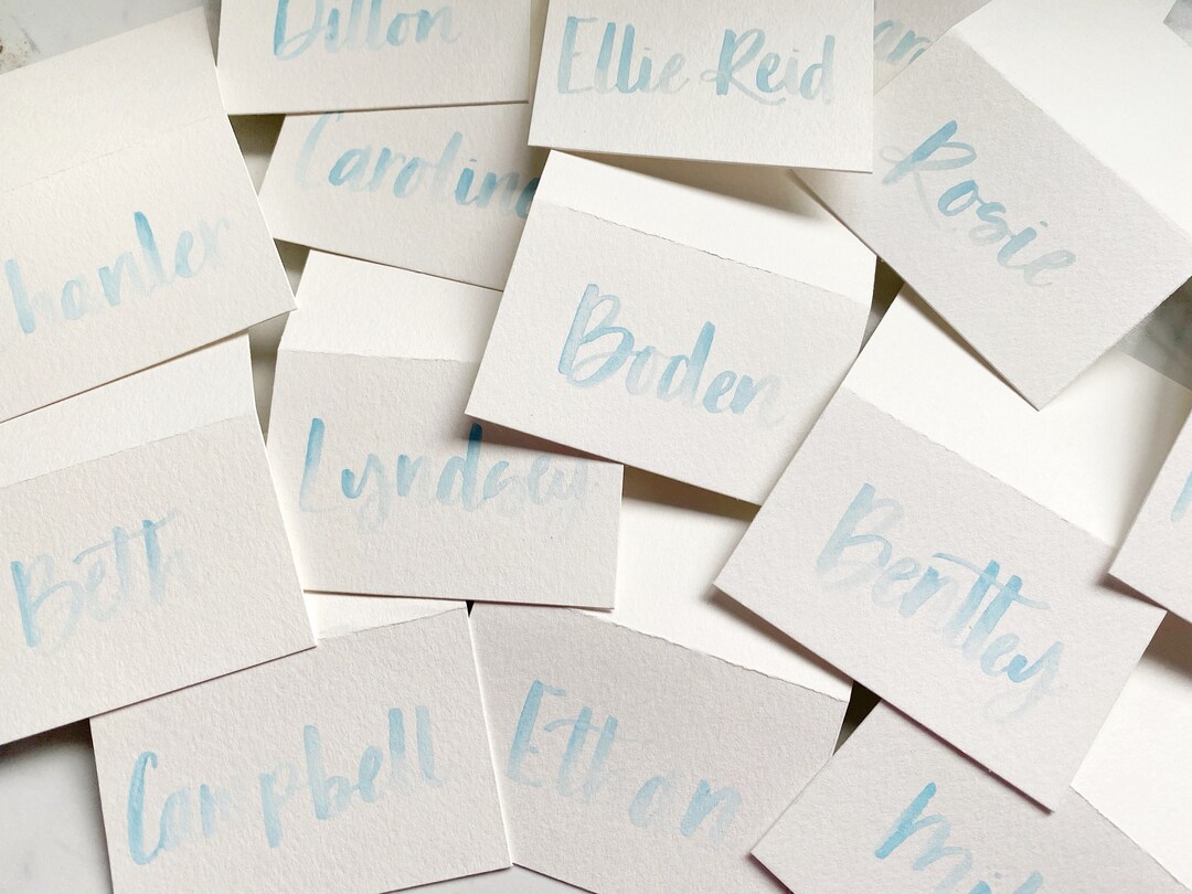 Custom Place Cards | Custom Escort Cards | Watercolor Place Cards ...