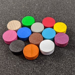10x4mm Tiny Wooden Discs | Board Game Pieces