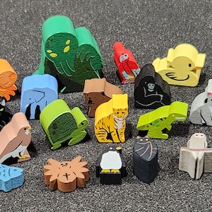 Board game animal token upgrades