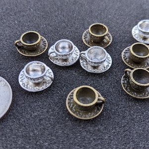 Miniaturowe filiżanki do herbaty | elementy do gry | domek dla lalek