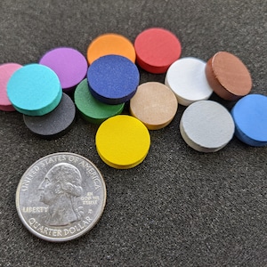 Discos de madeira 15x4 mm | Peças de jogo de tabuleiro