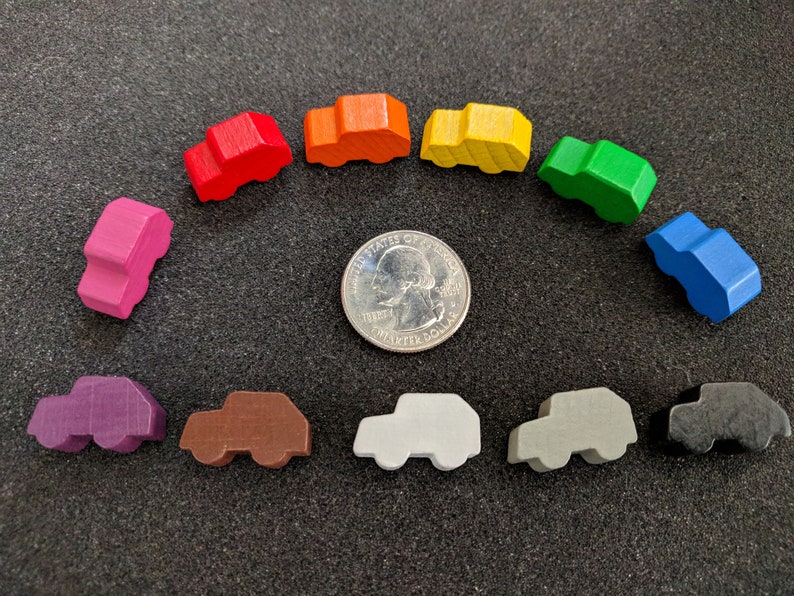 Wooden Board Game Car Piece Etsy