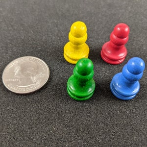 Assorted 1 Inch Multi-Color Pawns Pieces for Board Games, Component,  Tabletop Markers,Arts & Crafts (24 Pack)