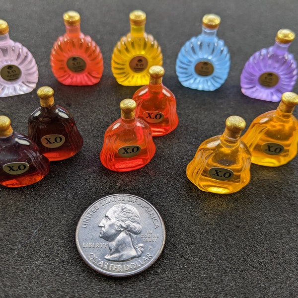 Tiny plastic booze bottles