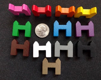 Wooden Castle (C**** Metropolis) Settlers Style Game Components Blank Game Pieces for Upgrades Game Making