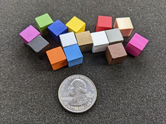10mm Wooden Cubes Board Game Pieces 