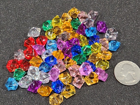 Translucent Colored Plastic Gems Game Resources Point Tokens Mana