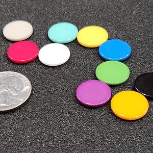 Tiny Plastic Discs 15x2mm (10 pack)