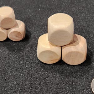 Blank Wooden Dice