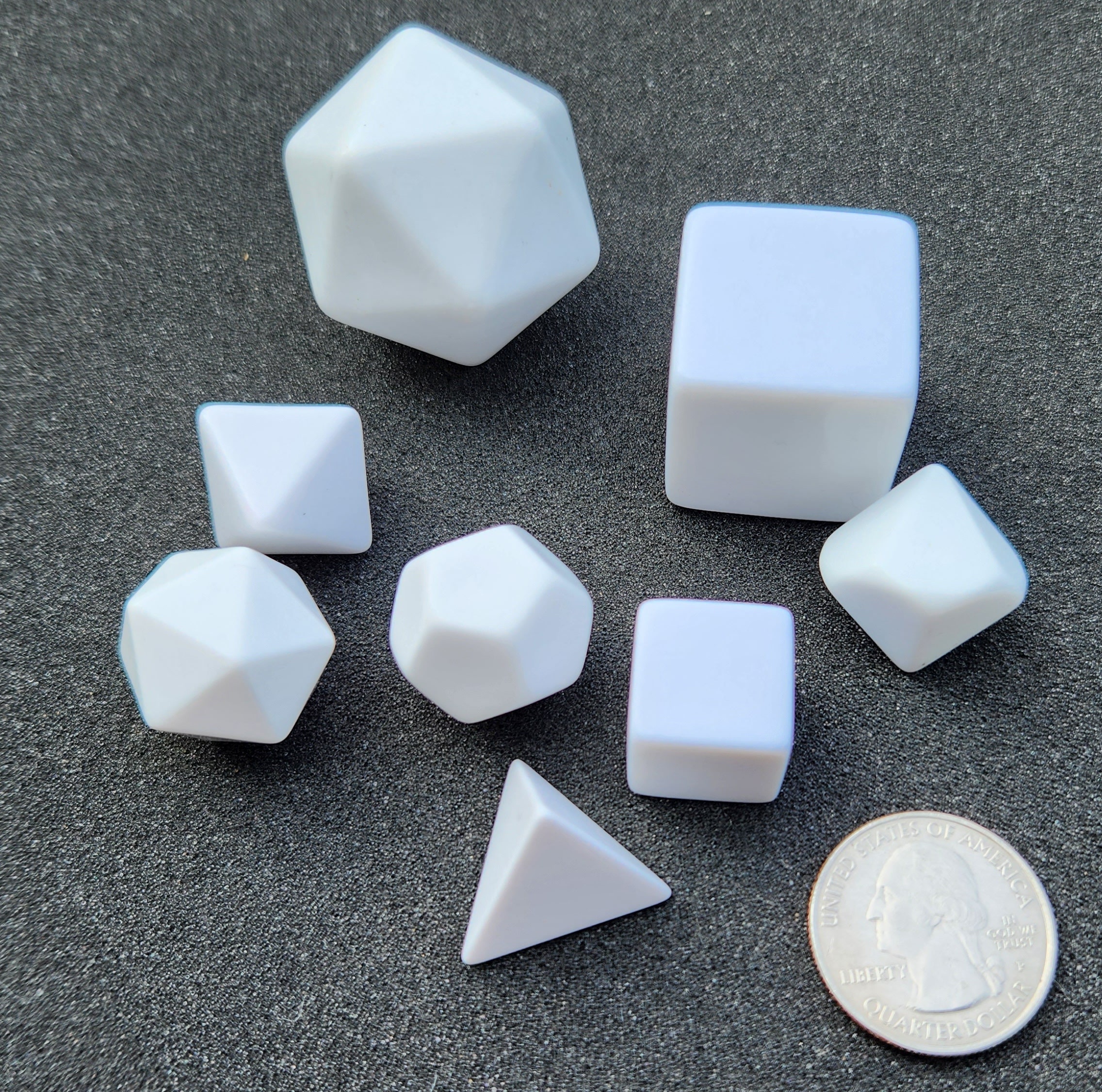 Plastic Blank Dice Set 6pcs Right Angle Custom Hexahedral Blank