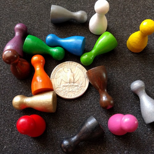 24x12 Pawns Wood Wooden Game Pieces Etsy