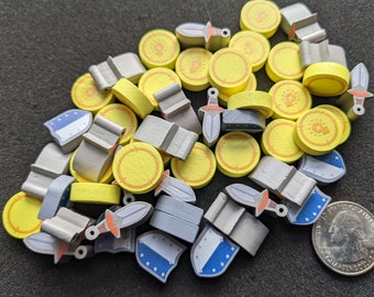 Imperial upgrade tokens (swords, coins, shields)