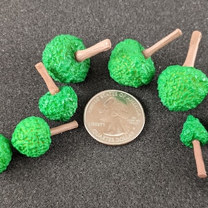 Small plastic trees