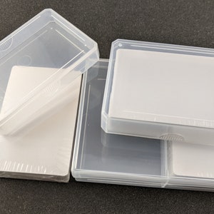 Blank decks of cards | plastic card cases.