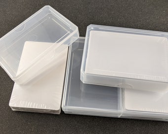 Blank decks of cards | plastic card cases.