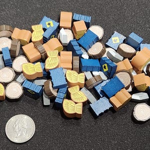Wood, Iron, Wheat, Oil Token Kit