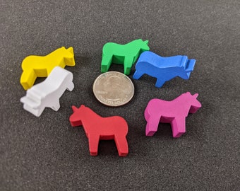 Wooden Unicorn Game Pieces