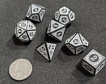 Fancy 7 piece dice set