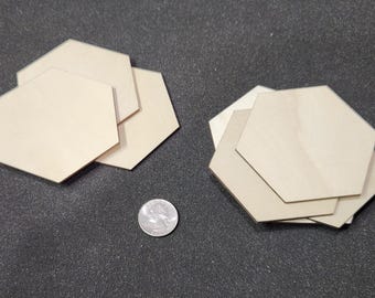45mm Wooden Hexagons
