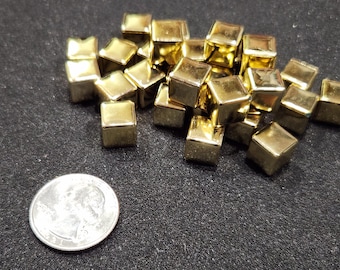 10mm metallic gold cubes