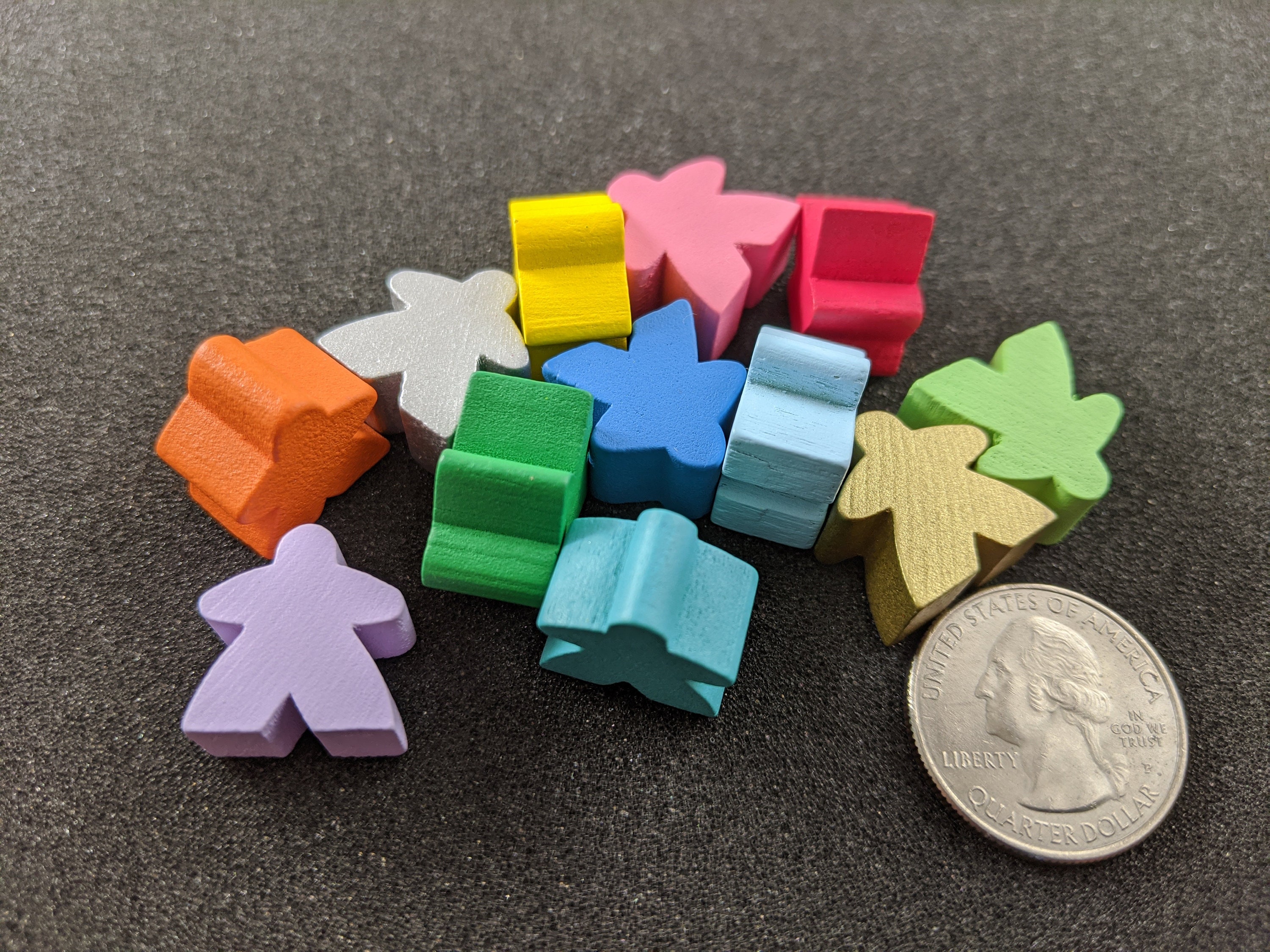 Meeples Board Game Pieces Person shaped board game pieces.