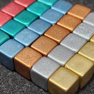 Metallic plastic cubes 8mm | Board Game Pieces