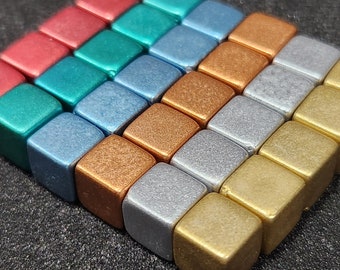 Metallic plastic cubes 8mm | Board Game Pieces