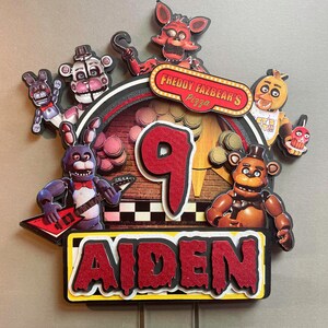 Custom Five Nights at Freddy's Cake Topper, Five Nights at Freddys ...