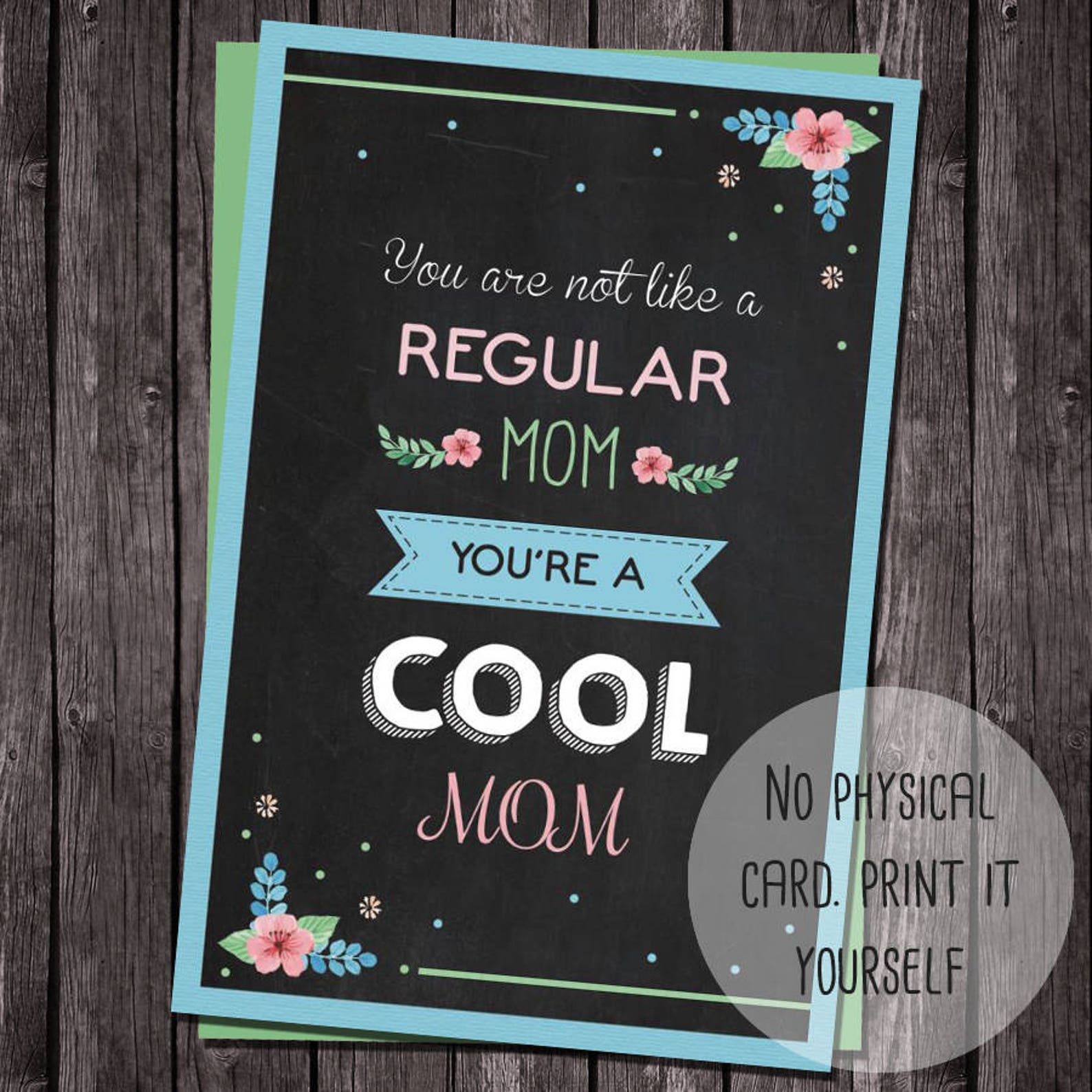 Printable Mother's Day Card, Cool Mom Card, Happy Mother's Day Card ...