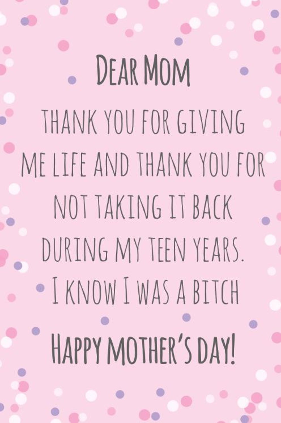 Printable Mother's Day Card Funny Mother's Day Card - Etsy