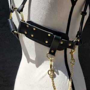 Adjustable High Waist Harness With Chain 
