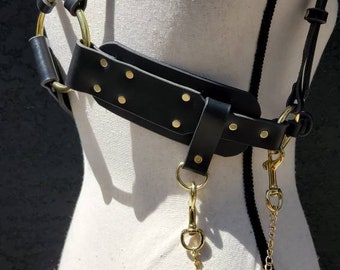 Adjustable High Waist Harness with Chain