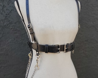 Doppel Schnallen Harness mit Kette