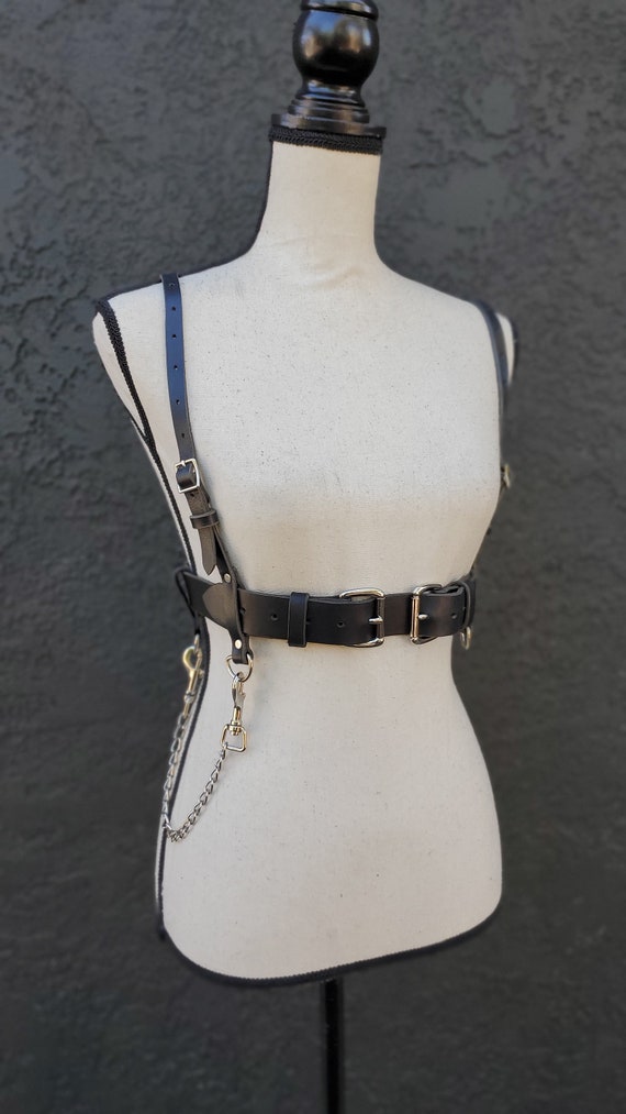 Double Buckle Harness With Chain - Etsy display picture 1
