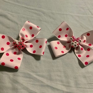 Pink Rhinestone Minnie Mouse Bow