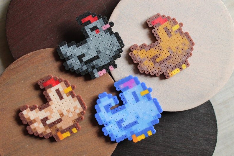 Hama Stardew Valley Chickens Stardew Valley merchandising | Etsy
