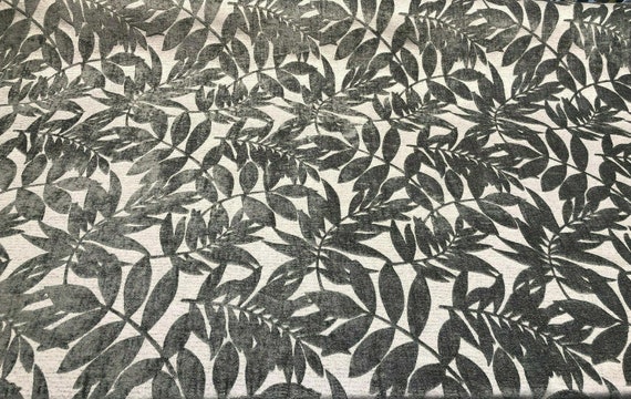 Deer Trail Gray Chenille Rain Forest Fabric By The Yard Sofa Couch Pillow
