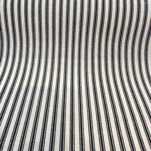 Waverly Timeless Ticking Black Striped Cotton Fabric By The Yard image 1